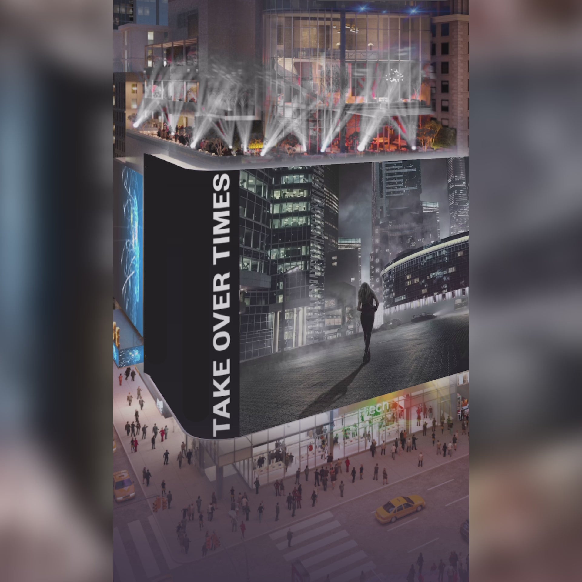 Cartelera publicitaria de Broadway Times Square de 1568 [15 segundos]